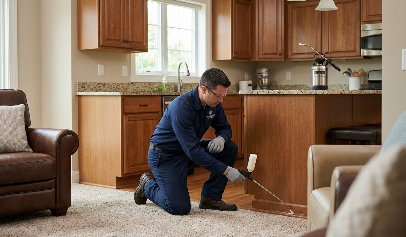 One-time pest treatment spray application for home or business